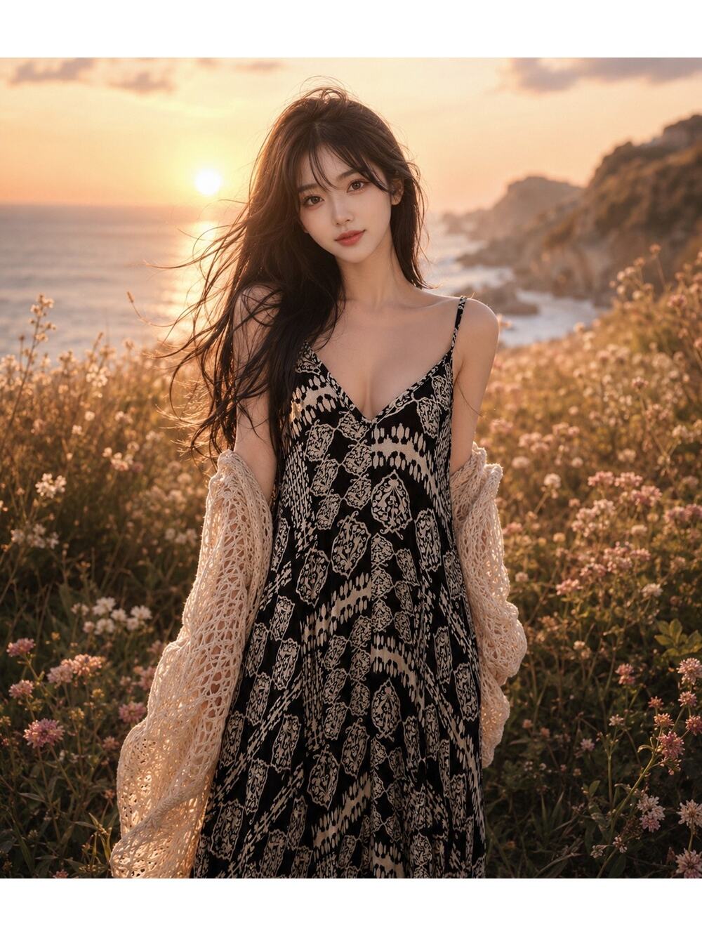 The Market Stroll Daydreamer wanderer flowing pocketed maxi dress